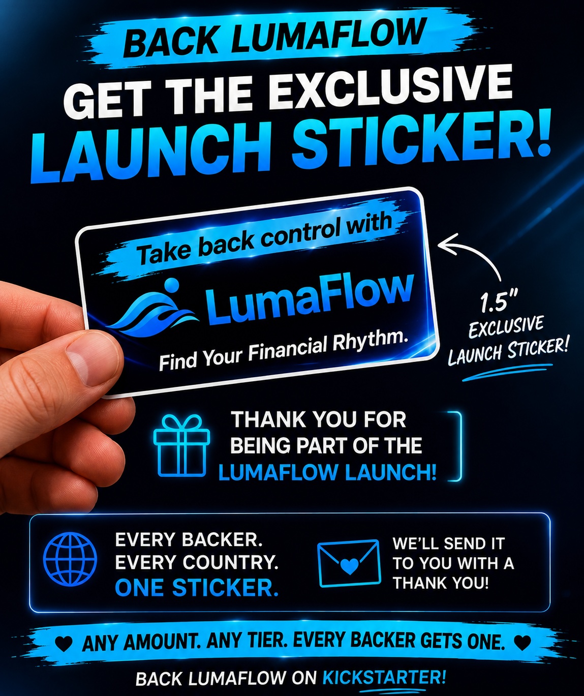 LumaFlow exclusive launch sticker reward